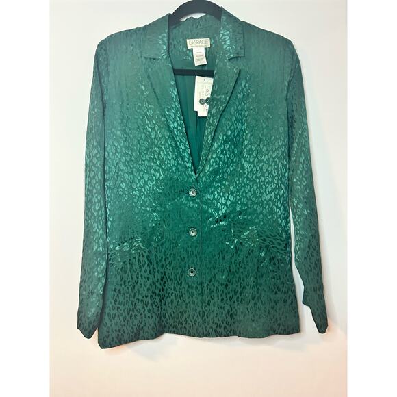 NWT L SPACE Green Leopard Bennytt Blazer and Harlow Pants. Size 2 - Picture 5 of 12